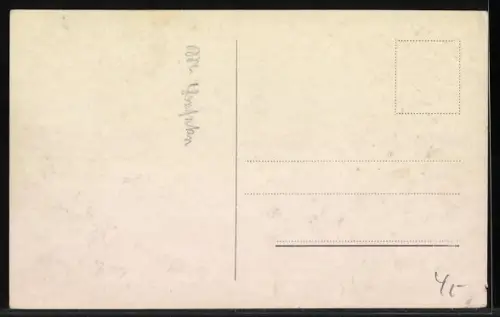 AK St. Joachimsthal, Teilansicht mit Tabakfabrik
