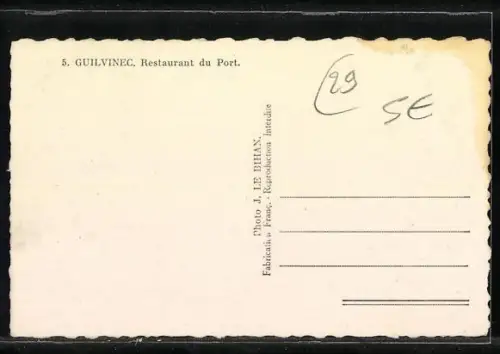 AK Guilvinec, Restaurant du Port
