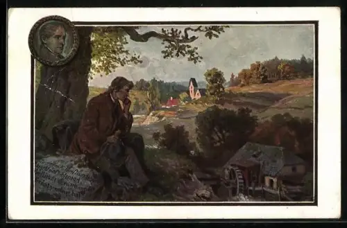 AK Dichter Freiherr von Eichendorff, In einem kühlen Grunde