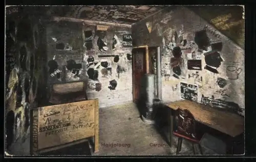 AK Heidelberg, Blick in den Universitätscarcer, studentische Szene