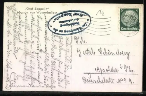 AK Landung mit schwerem Schiff, Luftschiff Graf Zeppelin bei der Landung