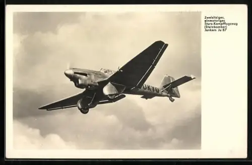 AK zweisitziges, einmotoriges Sturz-Kampfflugzeug Junkers Ju 87