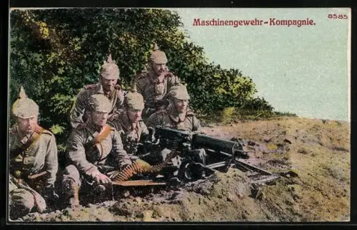 AK Maschinengewehr-Kompagnie im Feld