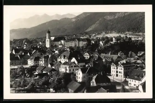AK Bludenz, Gesamtansicht aus der Vogelschau