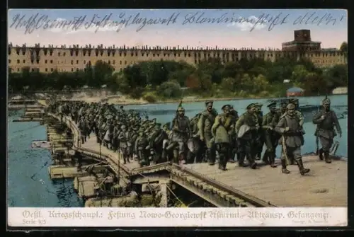 AK Nowo-Georgiewsk, Festung, Abtransport der Gefangenen