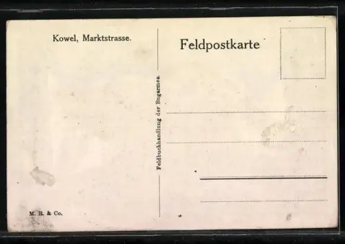 AK Kowel, Passanten in der Marktstrasse