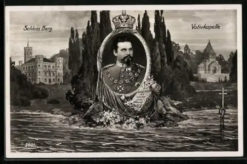 AK König Ludwig II. von Bayern, Schloss Berg, Votivkapelle