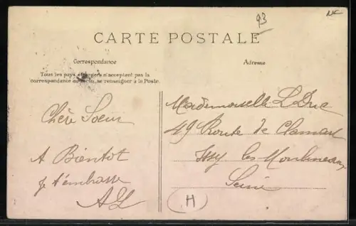 AK Gagny, Vue d`Ensemble de la Rue de Villemomble