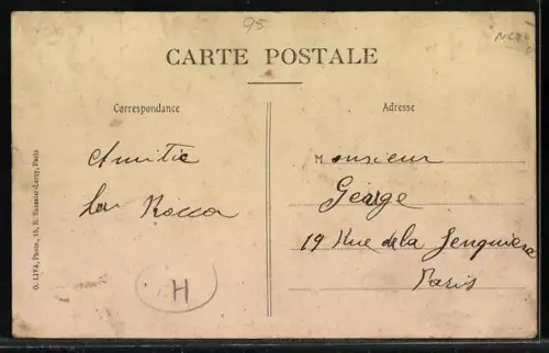 AK Ecouen, Rue de Paris, Strassenpartie