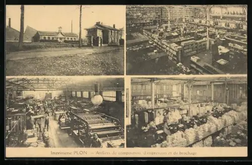 AK Paris, Imprimérie Plon, Druckerei