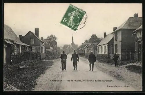 AK Campeaux /Oise, Vue de l`Eglise, prise sur la Rote de Formerie