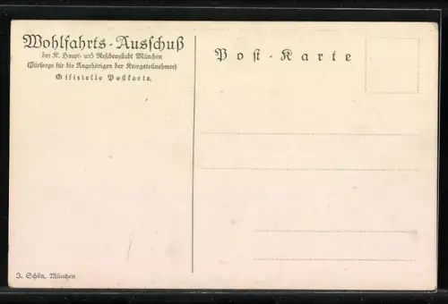 Künstler-AK Wir mög`n a mit nach Paris!, Kinder Kriegspropaganda