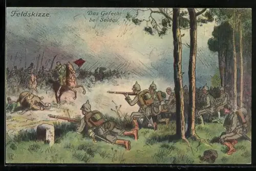 AK Das Gefecht bei Soldau