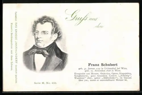 AK Franz Schubert, Komponist