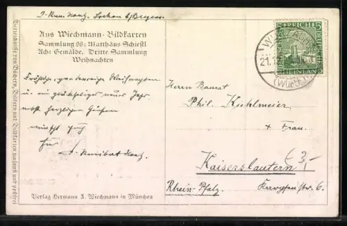 Künstler-AK Matthäus Schiestl: Sammlung 98, Weihnachten, Christi Geburt