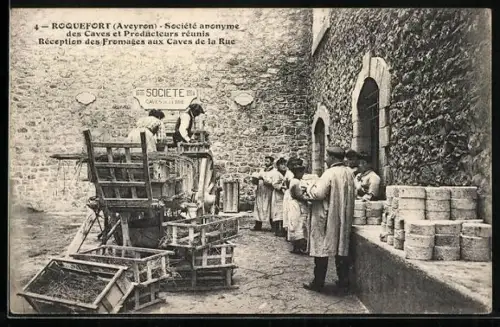 AK Roquefort, Sociète anonyme des Caves et Producteurs rèunis Rèception des Fromages aux Caves de la Rue, Käse
