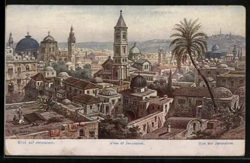 Künstler-AK Jerusalem, Panorama