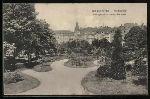 AK Diedenhofen, Partie im Rosengarten