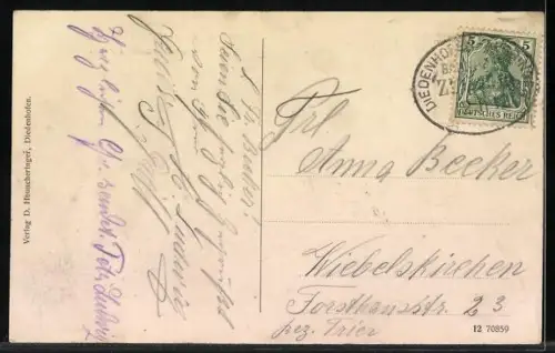 AK Diedenhofen, Partie im Rosengarten