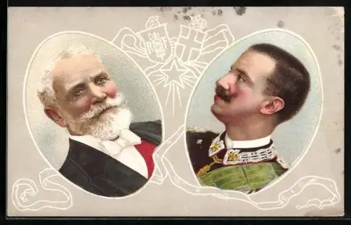 AK Präsident Emile Loubet von Frankreich, König Vittorio Emanuele III. von Italien