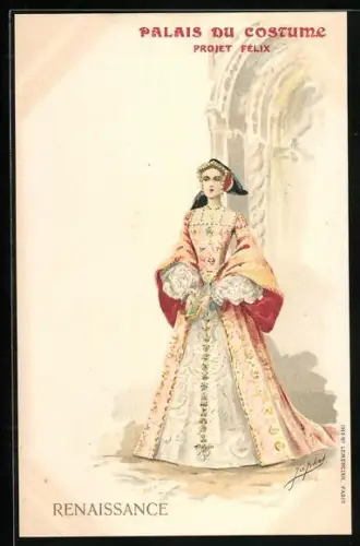 Künstler-AK Paris, Exposition universelle de 1900, Palais du Costume, Renaissance