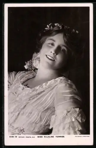 AK Schauspielerin Ellaline Terriss im Bühnenkleid