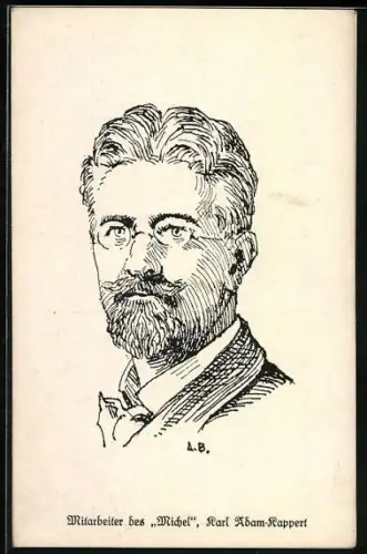 Künstler-AK Mitarbeiter des Michels, Karl Adam-Rappert