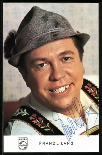 AK Musiker Franzl Lang in Tracht