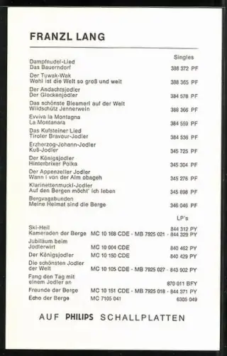 AK Musiker Franzl Lang in Tracht