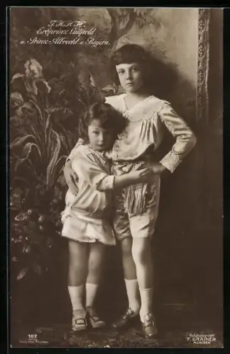 AK J. K. H. H. Erbprinz Luitpold mit Prinz Albrecht v. Bayern