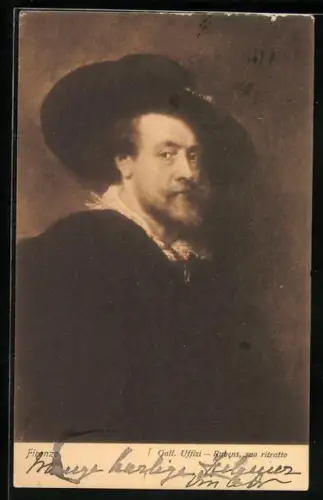 AK Firenze, Gall. Uffizi, Rubens, suo ritratto
