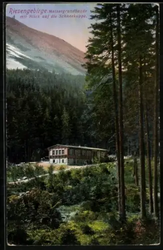 AK Melzergrundbaude, Baude mit Blick auf die Schneekoppe