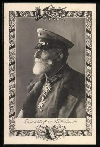 AK Heerführer Generaloberst von Falkenhausen mit Schirmmütze