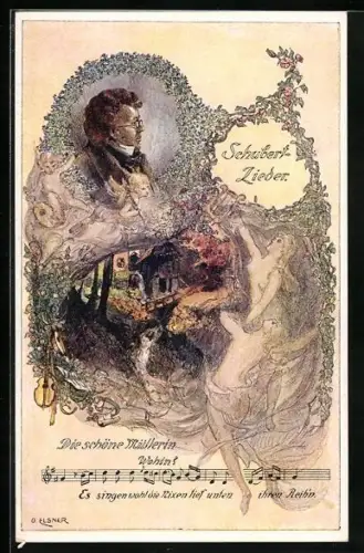 AK Lied von Franz Schubert Die schöne Müllerin