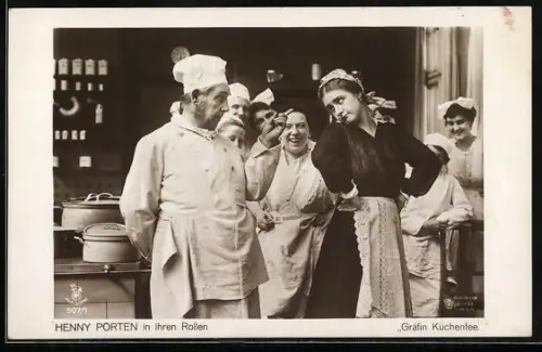 AK Filmszene aus Gräfin Küchenfee, Schauspielerin Henny Porten