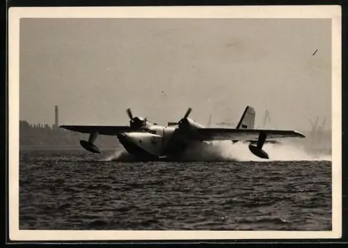 AK Wasserflugzeug Albatros auf dem Wasser