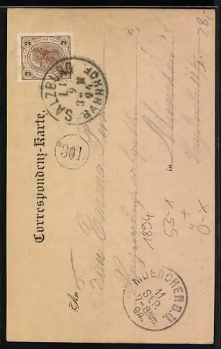Vorläufer-AK Salzburg, 1894, Gasthof der Stiftskellerei St. Peter