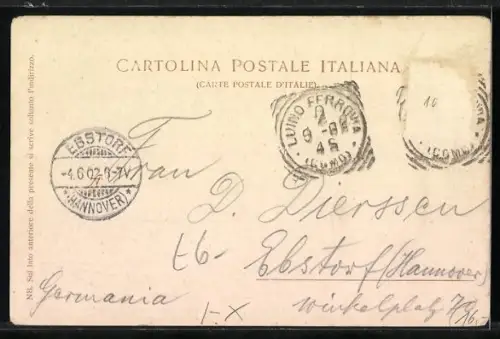 AK Luino, Stazione Internazionale, Antica chiesa di S. Pietro, Una Via
