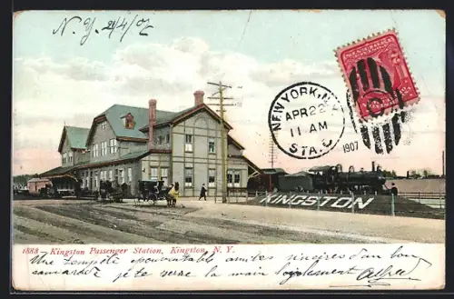 AK Kingston, NY, Kingston Passenger Station, Bahnhof