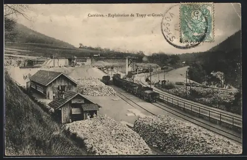 AK Corcieux, Carrières -Exploitation de Trapp et Granit, Steinbruch
