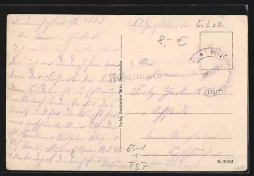 AK Diedenhofen, Bahnhof mit Strassenbahn