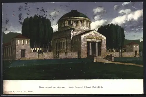 AK Aarau, Krematorium, Entwurf Albert Fröhlich, Panorama