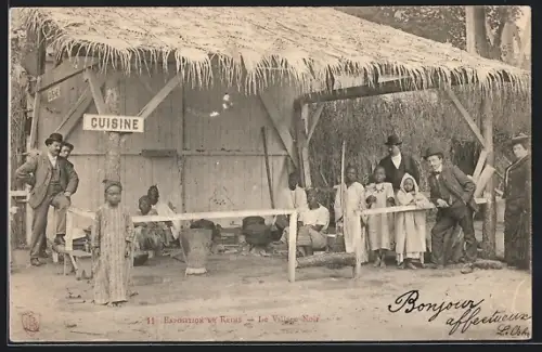 AK Reims, Exposition 1903, Le Village Noir, afrikanische Volkstypen