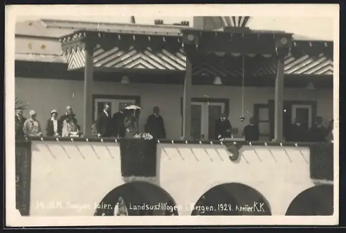 AK Bergen, Landsustillingen 1928, Rede des Königs