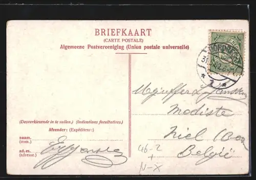 AK Dordrecht, Groothofd. Aanlegplaats Fop Smit, Pferdebahn