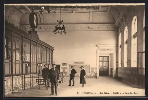 AK Jeumont, La Gare, Salle des Pas-Perdus