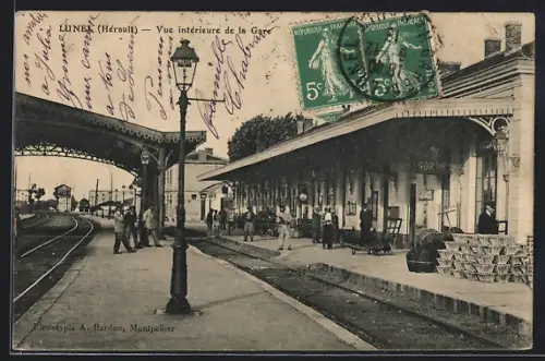 AK Lunel /Hérault, Vue interieure de la Gare
