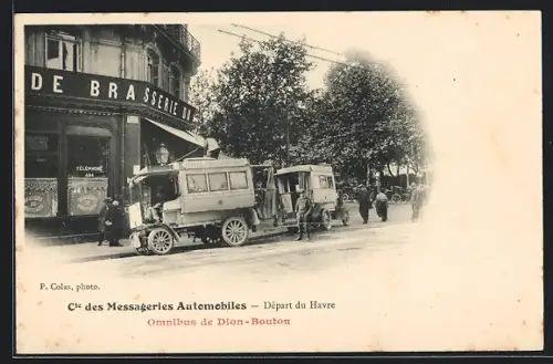 AK Havre, Autobus Cie des Messageries Automobiles, Omnibus de Dion-Bouton