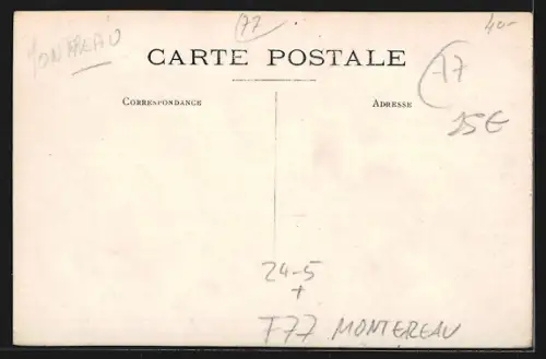 Foto-AK Montereau, Hochwasser, Fruiterie Romeauf