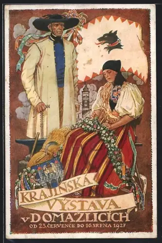 AK Domazlice, Krajinska Vystava 1927, Ausstellung